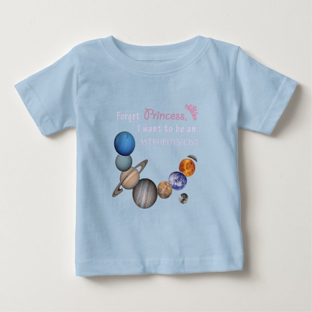Glöm prinsessa - astrofysiker t shirt (Framsida)