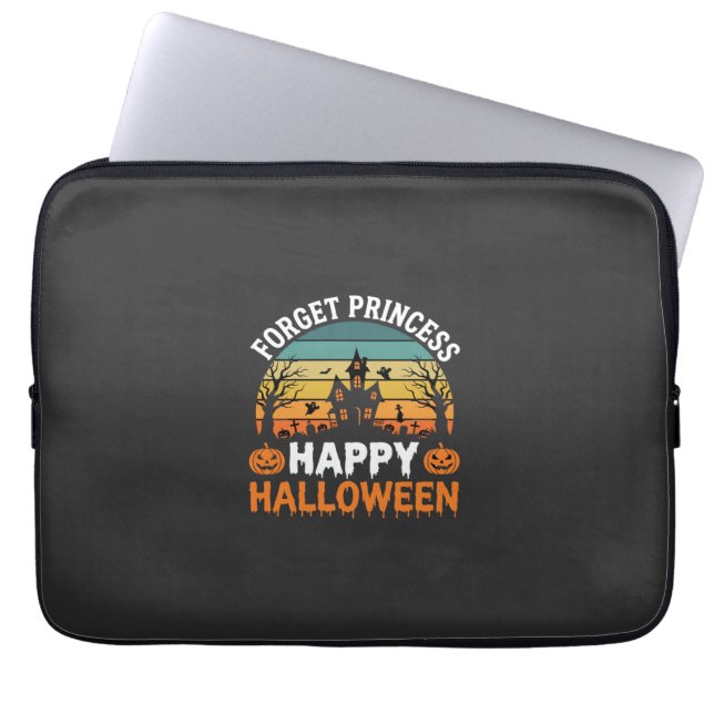 Glöm Prinsessa Glad Halloween Spökhus Desi Laptop Fodral (Framsidan)