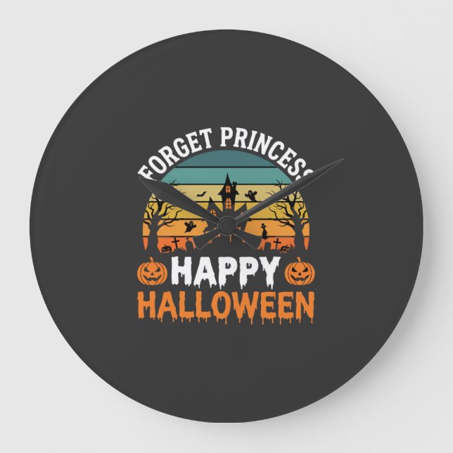 Glöm Prinsessa Glad Halloween Spökhus Desi Stor Klocka (Framsida)