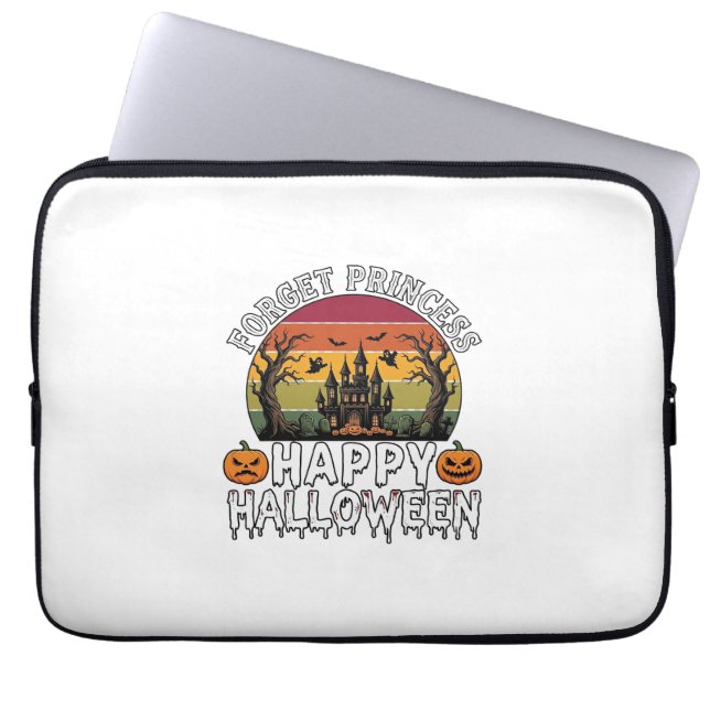 Glöm Prinsessa Glad Halloween Spökhus Pump Laptop Fodral (Framsidan)