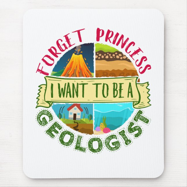 Glöm prinsessan jag vill vara geolog Geologi Musmatta (Framsidan)