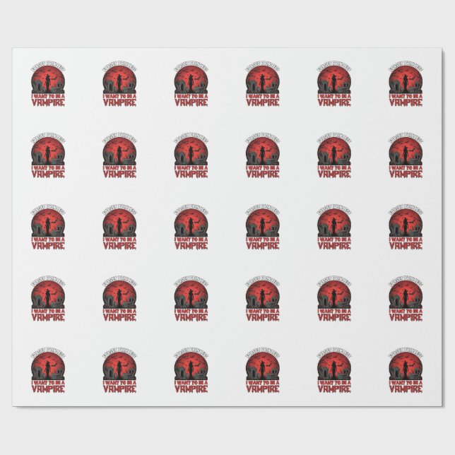 Glöm prinsessan vill vara vampyr halloween_1 presentpapper (Platt)