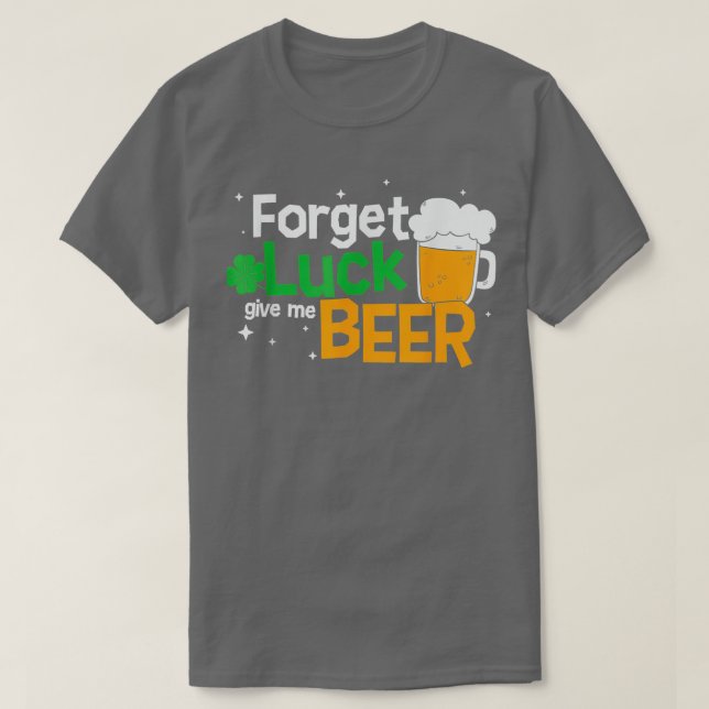 Glöm Tur Beer Saint Patricks Day Beer Glass Roligt T Shirt (Design framsida)