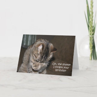 Glömd födelsedag kort
