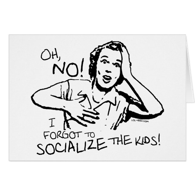 Glömde socializationen hälsningskort (Framsidan Horizontal)