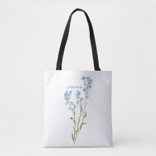 Glömm mig inte Anpassad akvarell trädgårdsblomma Tygkasse