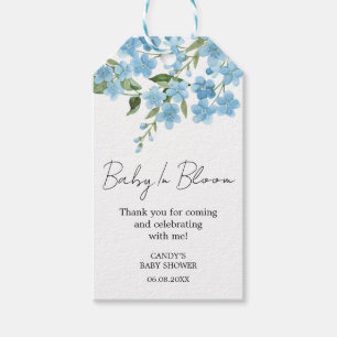 Glömm mig inte Blomma Baby Shower Presentetikett