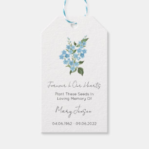 Glömm mig inte fröpaket begravning gift tags presentetikett