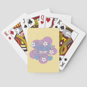 Glömm-mig-inte och meddelande på livlig blommotiv casinokort