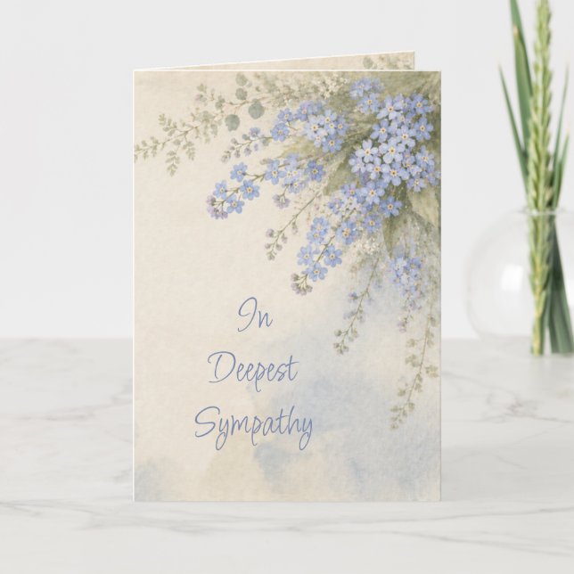 Glömm-Mig-Inter Blomster Tröst Kort (Framsida)