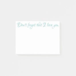 GLÖMMA INTE ATT JAG KÄRLEKAR DIG Svara på anteckni Post-it Block