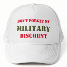 GLÖMMA INTE MIN MILITÄRA DISCOUNT