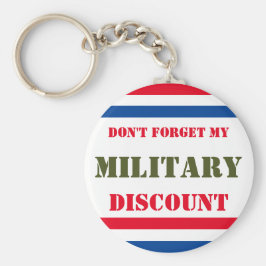GLÖMMA INTE MIN MILITÄRA DISCOUNT NYCKELRING