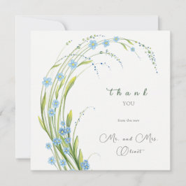 Glömma mig-inte Bröllop-tackkort Inbjudningar