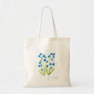 Glömmig blå blommor Bröllopsdusch  Tygkasse