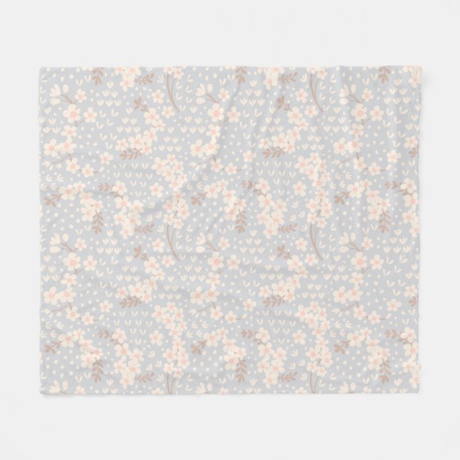 Glömmig-blomma mönster fleecefilt (Framsidan (Horisontell))
