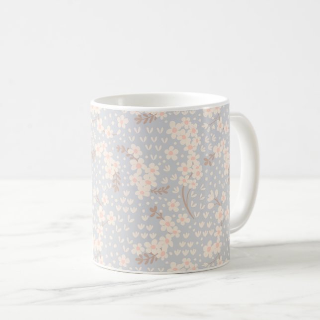 Glömmig-blomma mönster kaffemugg (Framsida höger)
