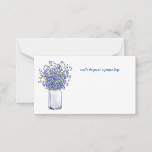 Glömmig ej - minnes-sympati minnesblomma florist anteckningskort