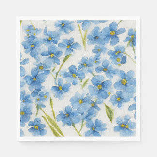 Glömmig ej vattenfärg blommande pappersservetter