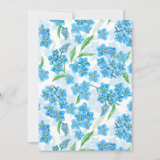Glömmig ej vattenfärg blommor (Framsida)