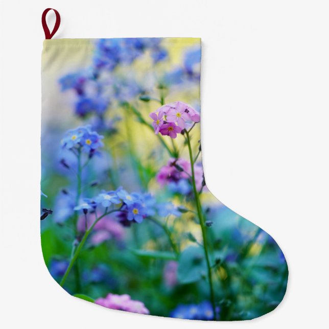 Glömmigajr Blommor Stor Julstrumpa (Framsidan)