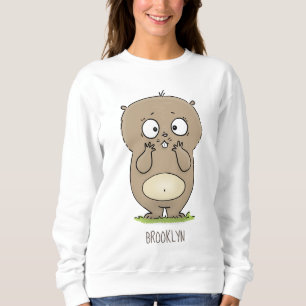 Glömsk bedårande knubbig hamster tecknad film t shirt