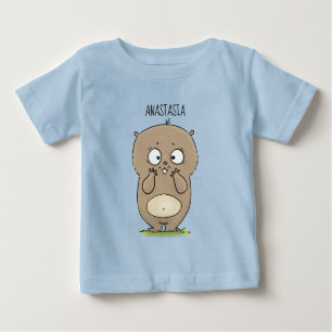 Glömsk bedårande knubbig hamster tecknad film t shirt