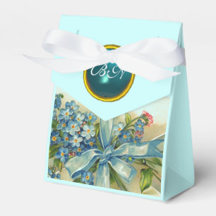 GLÖMT MIG NOTS BRÖLLOP TEAL BLUE GEM MONOGRAM PRESENTASKAR