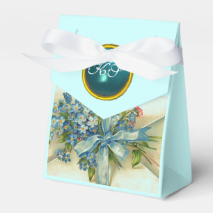 GLÖMT MIG NOTS BRÖLLOP TEAL BLUE GEM MONOGRAM PRESENTASKAR