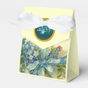 GLÖMT MIG NOTS BRÖLLOP TEAL BLUE GEM MONOGRAM PRESENTASKAR