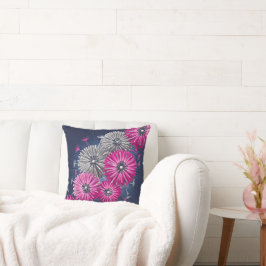 Glömt Ogräs Grått Rosa Blue Dandelion Kudde