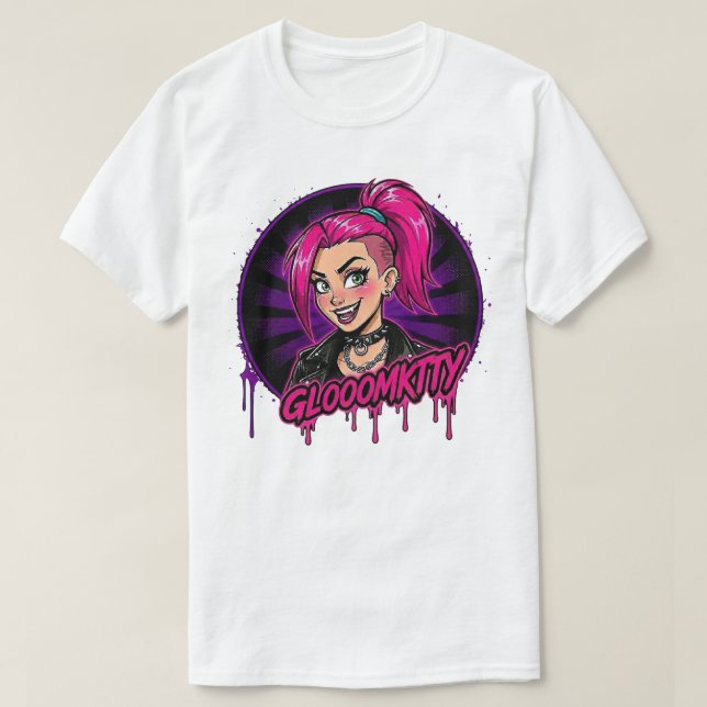Gloomkitty Basic T Shirt (Design framsida)