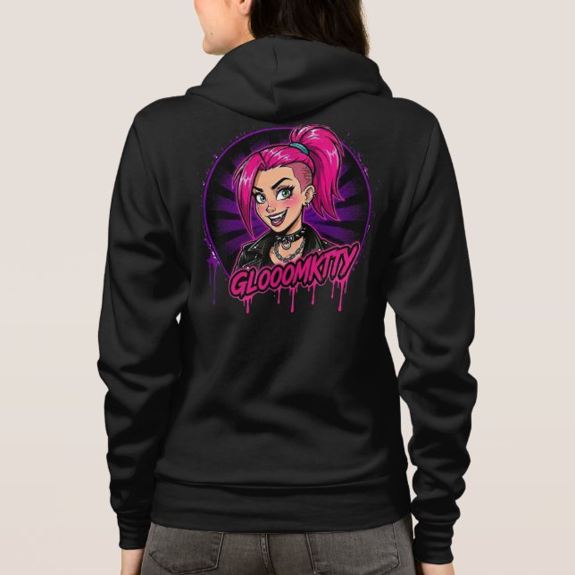 Gloomkitty Dragkedja T Shirt (Baksida)