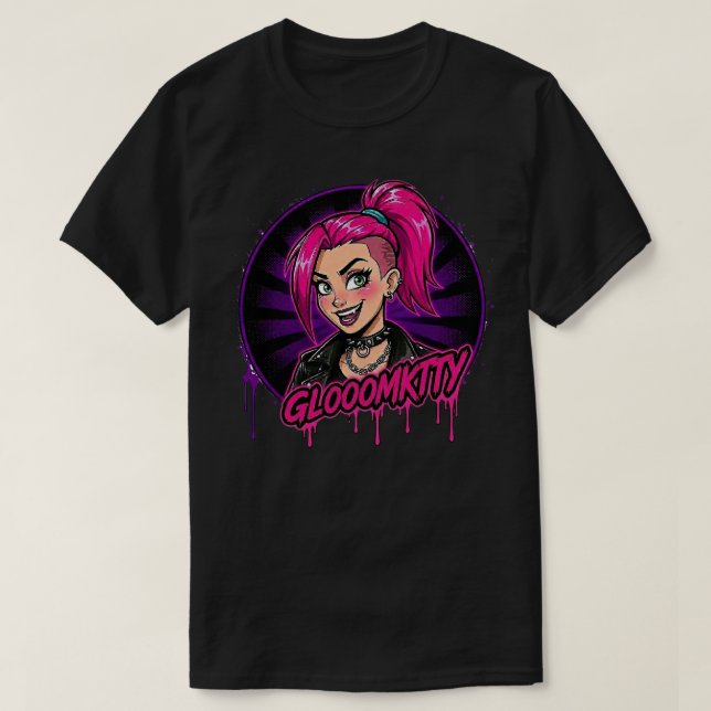 Gloomkitty Mörk T Shirt (Design framsida)