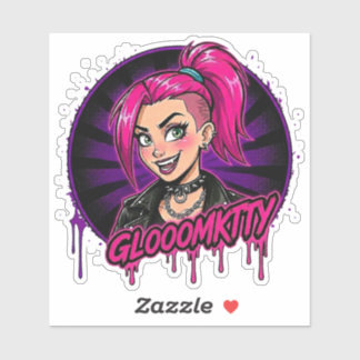 Gloomkitty vinyldekal klistermärken