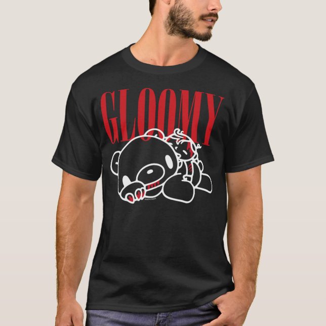 Gloomy Bear The Naughty Grizzly Grunge Band Theme  T Shirt (Framsida)