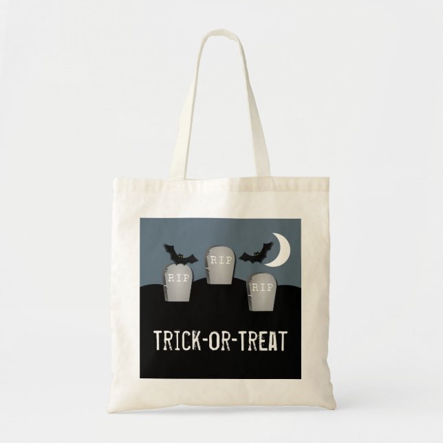 Gloomy Graveyard Halloween Bag Tygkasse (Framsidan)