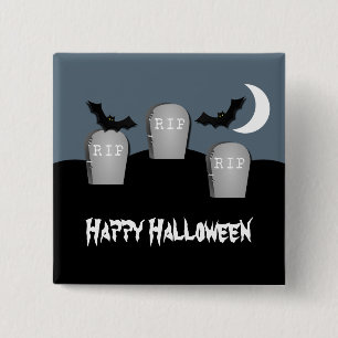 Gloomy Graveyard Halloween-knapp Knapp