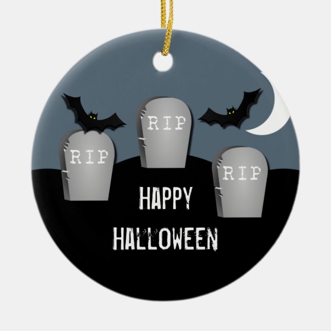 Gloomy Graveyard Halloween Ornament (Framsidan)