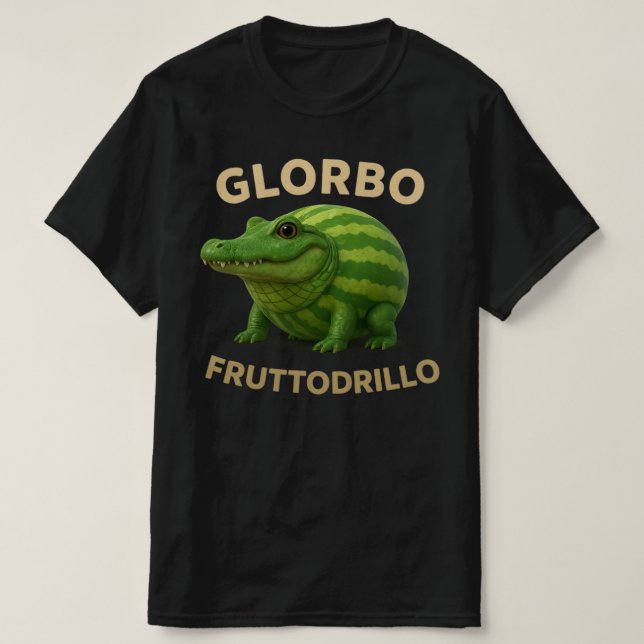 Glorbo Fruttodrillo - Italienskt Brainrot-meme T Shirt (Design framsida)