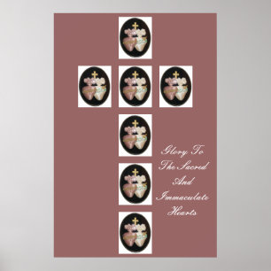 GLORI TILL HELIG OCH IMMACULAT HEARTS POSTER