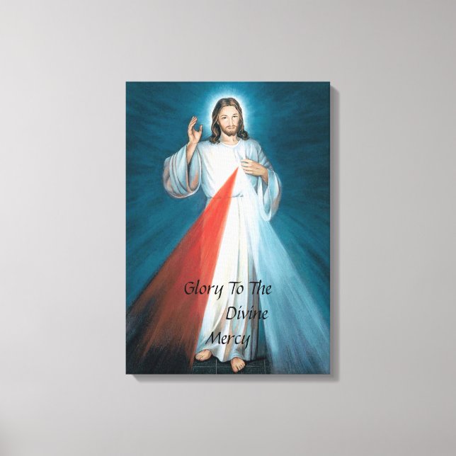 GLORI TILL KANVASTRYCKET DIVINE MERCY CANVASTRYCK (Framsida)