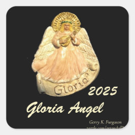 GLORIA ANGEL RENAISSANCE STICKER 2025 FYRKANTIGT KLISTERMÄRKE