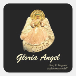 GLORIA ANGEL RENAISSANCE STICKER FYRKANTIGT KLISTERMÄRKE