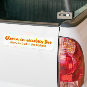 Gloria i den latinska massan i Excelsis deo Glory Bildekal