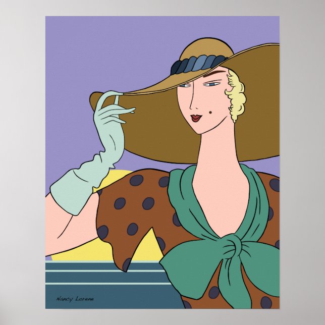 Gloria in Teal and Periwinkle Poster (Framsidan)