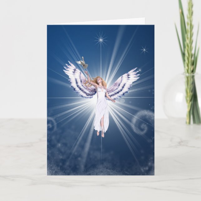 Gloria jul Angel Helgkort (Framsida)