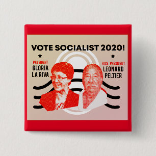 Gloria La Riva / Leonard Peltier 2020 Knapp