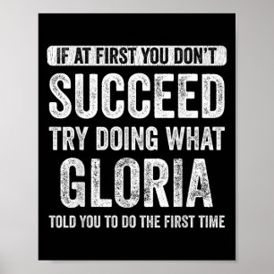 Gloria om du inte lyckas med det. poster