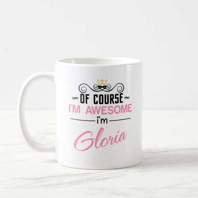 Gloria Självklart är jag Fantastisk Namn Kaffemugg (Vänster)